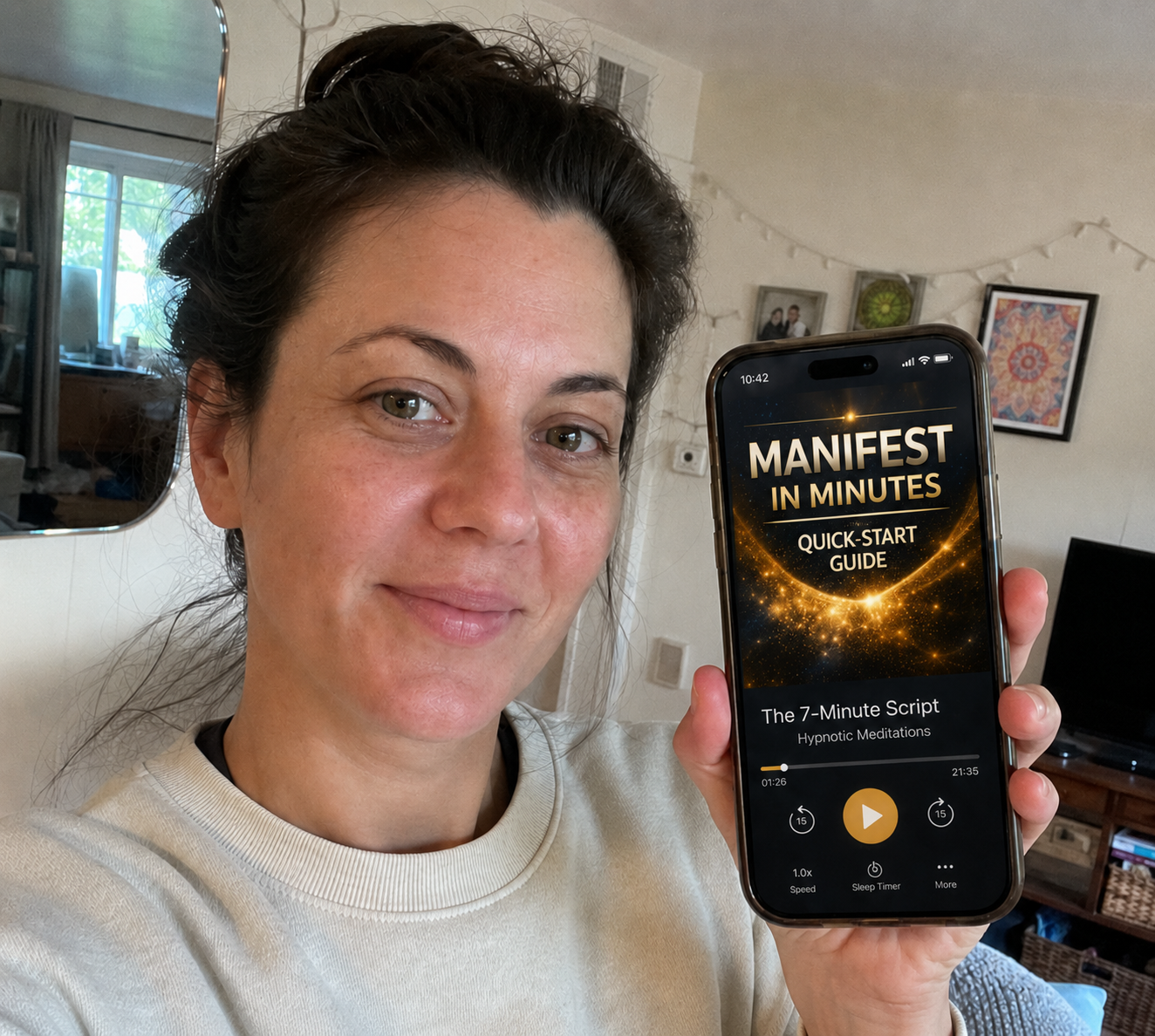 The 7-Minute Script shown on a phone